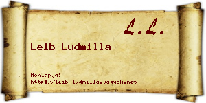 Leib Ludmilla névjegykártya